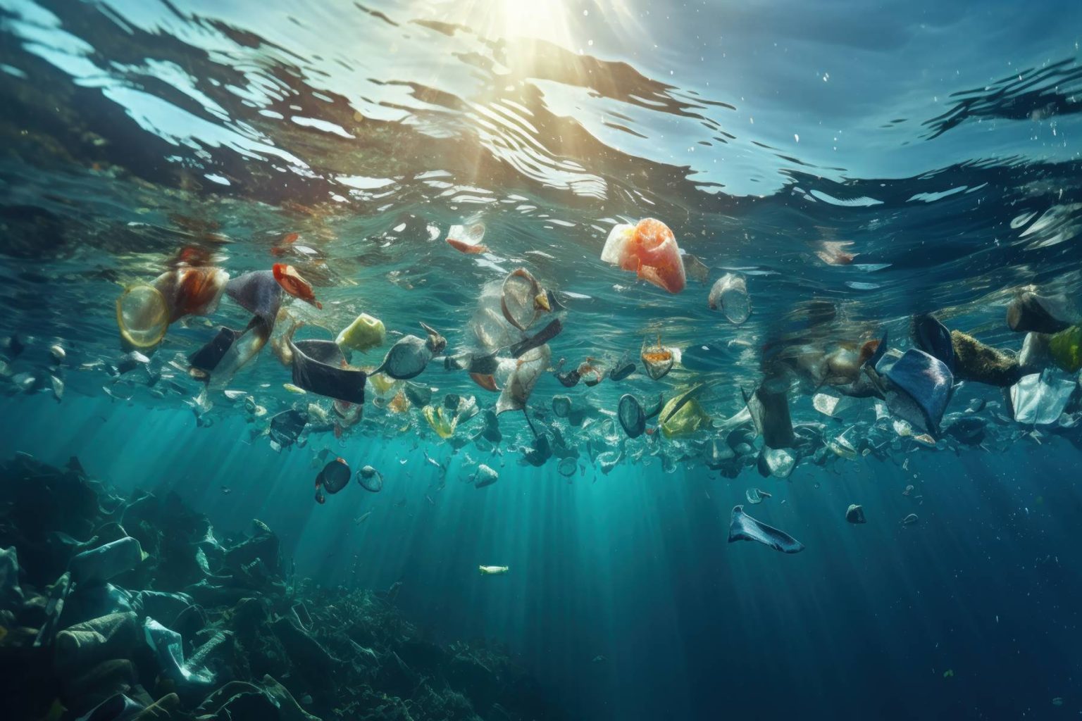 garbage in the water