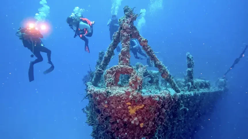 scuttled naval ship for a reef